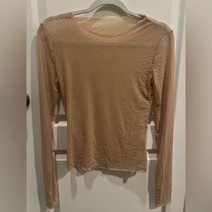 Elegant Beige Long Sleeve Top